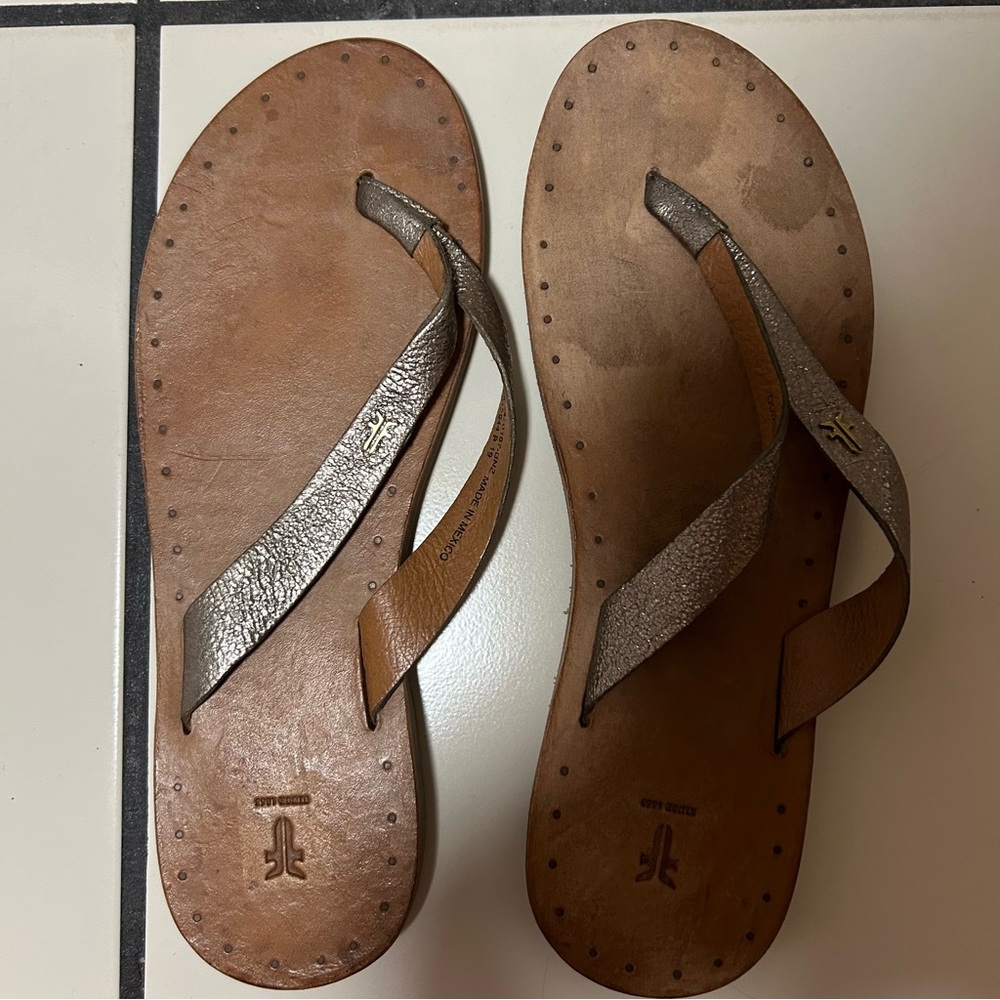 FRYE AND CO.‎ Silver Glitter Sandals 9.5